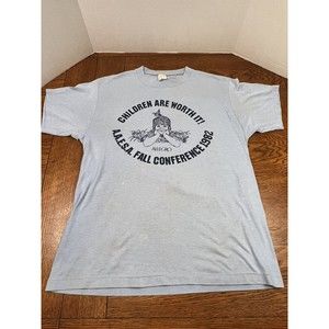 Vintage 1982 T shirt AAESA fall conference Children are Worth it L